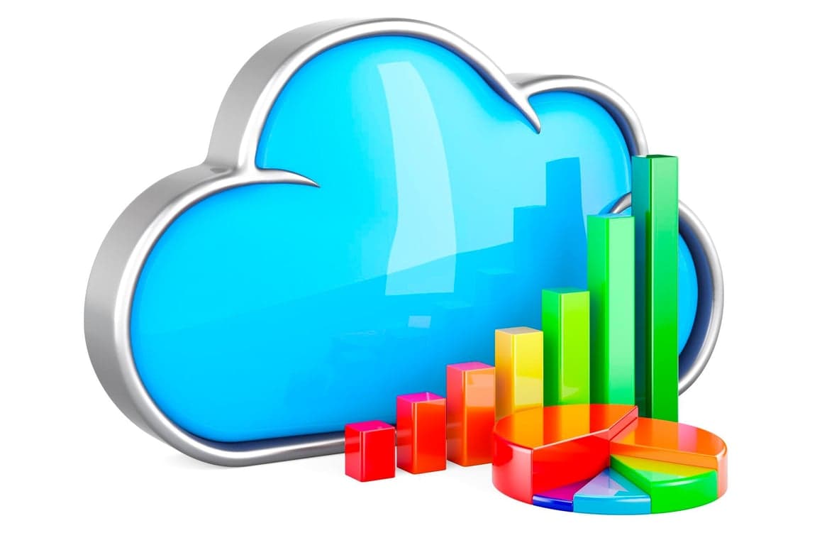 Abstract image representing Google Cloud cost optimization with charts, graphs, and cloud icons.