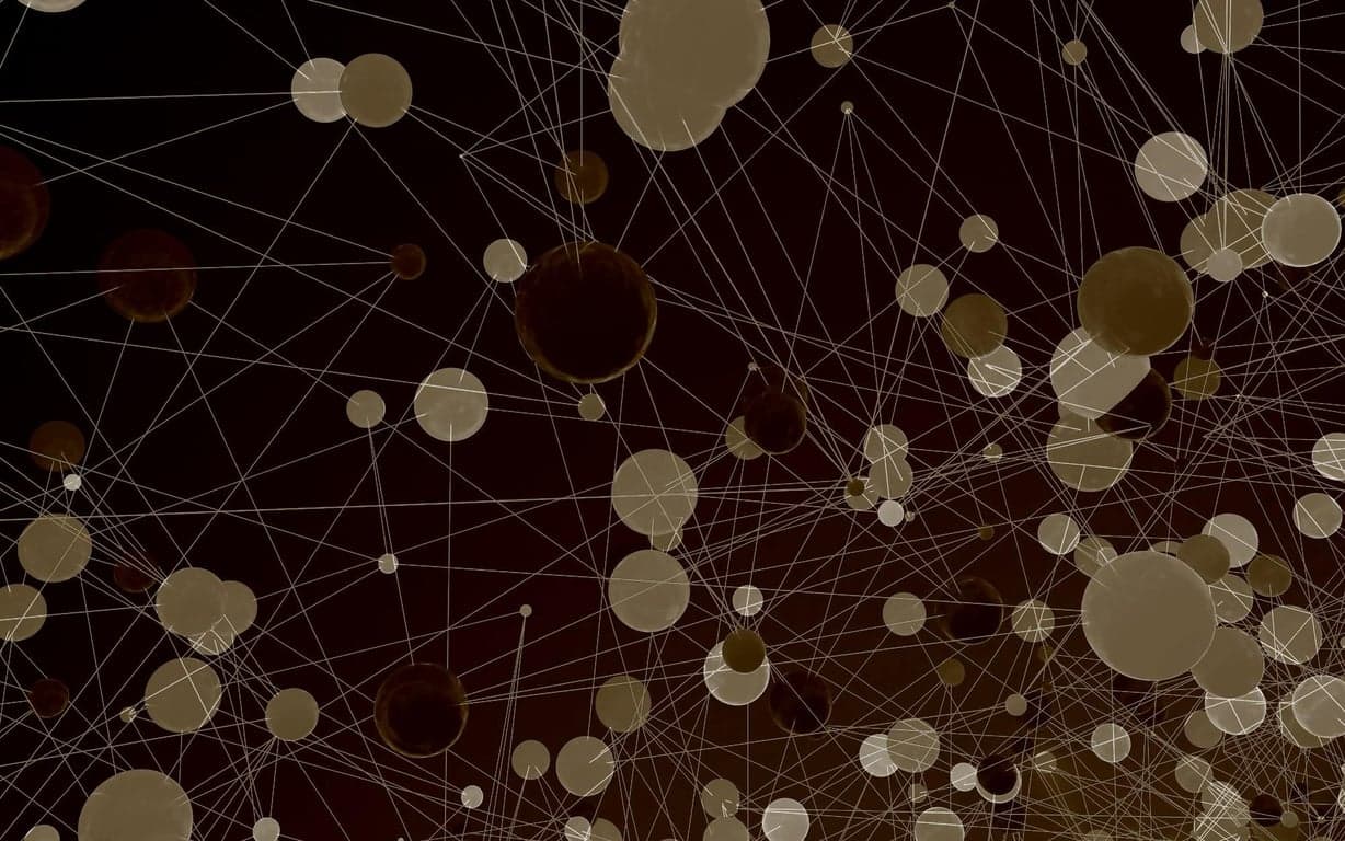 Abstract network graph showing interconnected nodes, representing a knowledge graph enhancing recommendation systems.