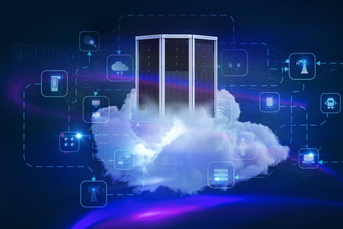 Abstract visualization of future Google Cloud advancements, highlighting interconnected AI, data, and infrastructure.